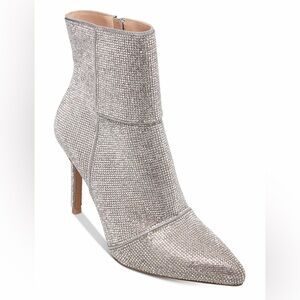 Steve Madden Rhinestone Silver Heeled Boots